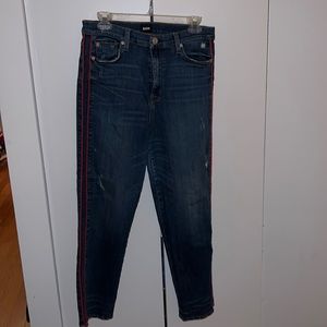 Blue red stripe Hudson Jeans size 31